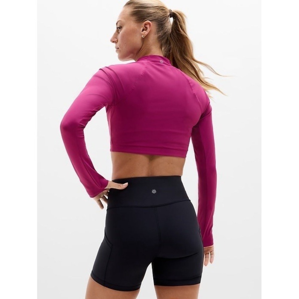 ATHLETA WomenPlum Pink Ultra Crop Top Med S-9